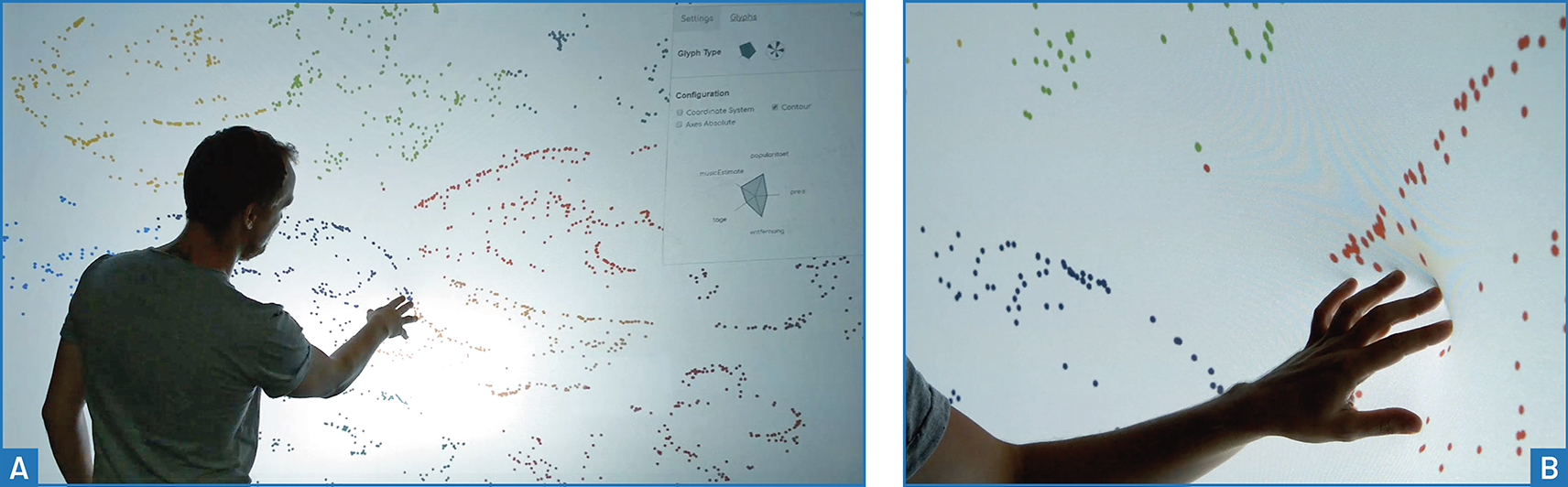 Impressions of the Glyphboard app in the vertical Elastic Display